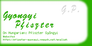 gyongyi pfiszter business card