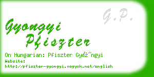 gyongyi pfiszter business card